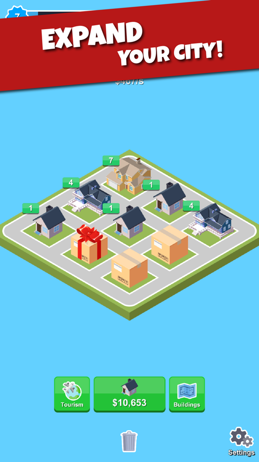 #2. Merge City - Idle Click Tycoon (iOS) By: Jeffrey Koers