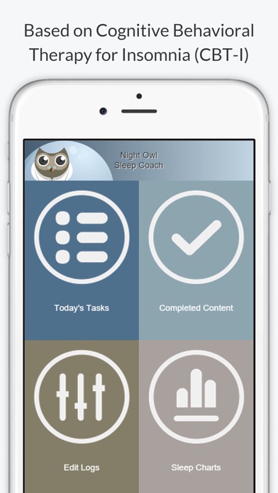 Night Owl - Sleep Coach - Cognitive Behavioral Therapy for Insomnia Screenshot 1