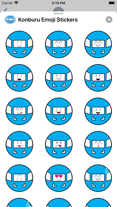 Screenshot #2 pour Konburu Emoji Stickers