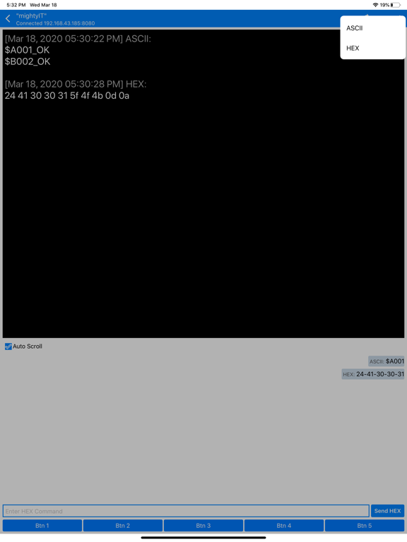 TCP Telnet Terminal iPad screenshot
