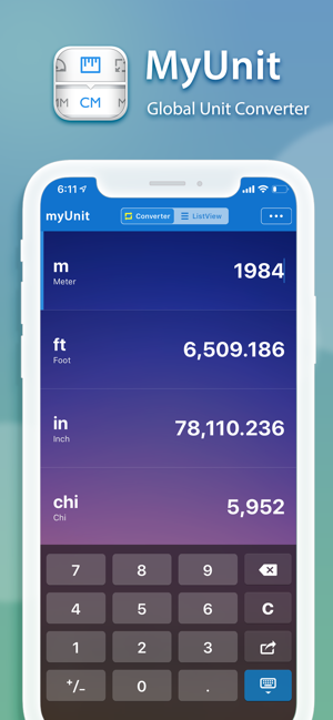 ‎myUnit · Global Unit Converter Screenshot