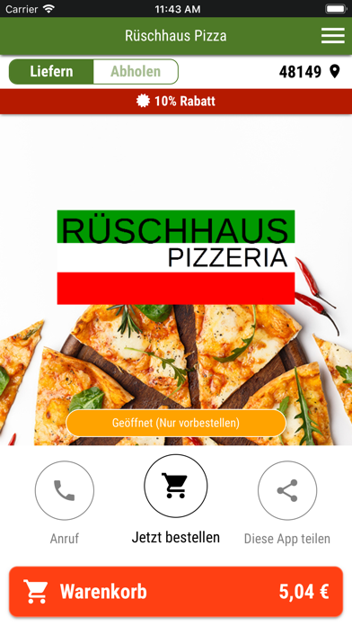 Screenshot #1 pour Rüschhaus Pizza