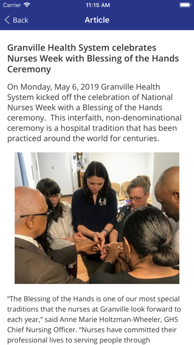 GranvilleOne-Granville Health Screenshot