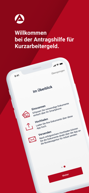 Kurzarbeit: Dokumente senden