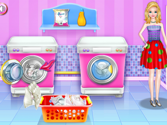 Olivias washing laundry game iPad screenshot 5 - Games app