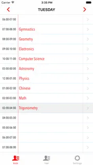 timetable. iphone screenshot 1