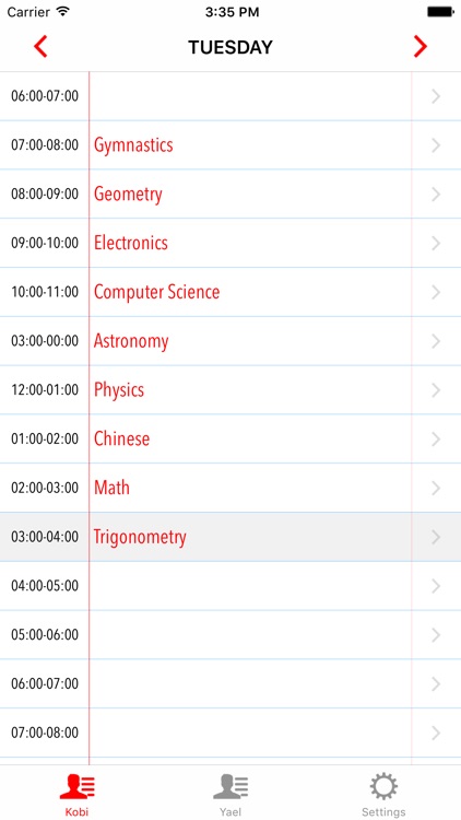 TimeTable.