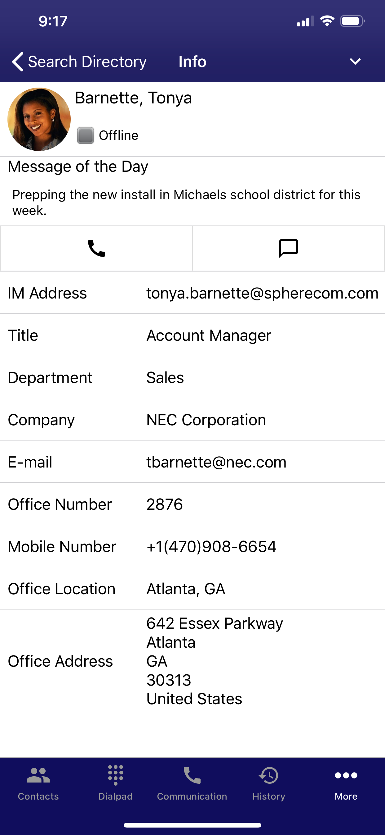 UNIVERGE 3C Mobile Client screenshot 3