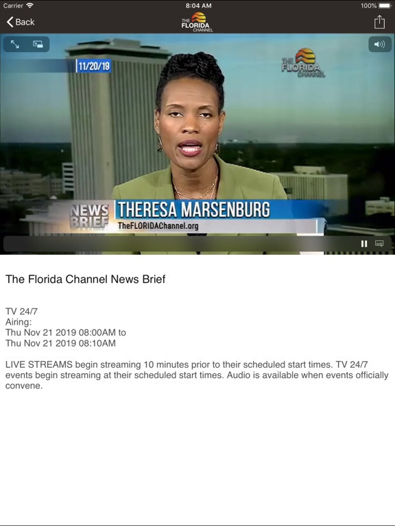 The Florida Channel iPad screenshot 5 - News app