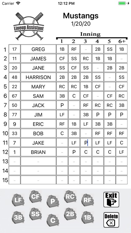 Lineup Assistant
