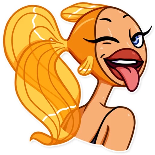 Goldfish Girl Sticker Pack