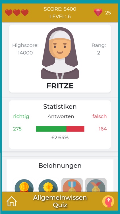 Allgemeinwissen Quiz App screenshot-4