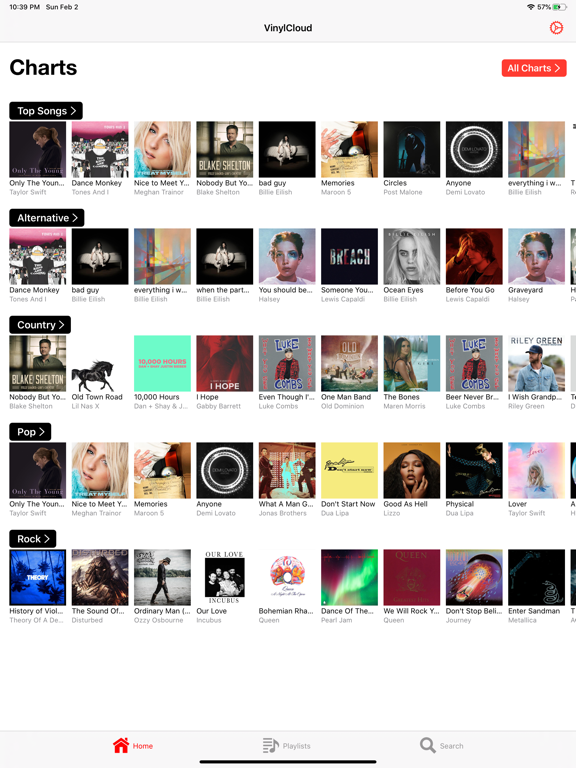 vinylcloud iPad screenshot 1 - Music app