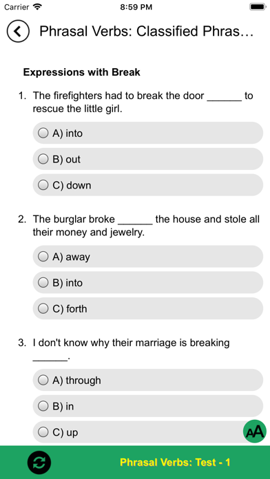 English Vocabulary Tests Screenshot