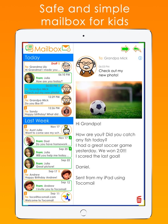 Screenshot #4 pour Tocomail - Email for Kids