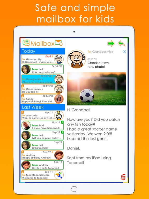 Tocomail - Email for Kidsのおすすめ画像1
