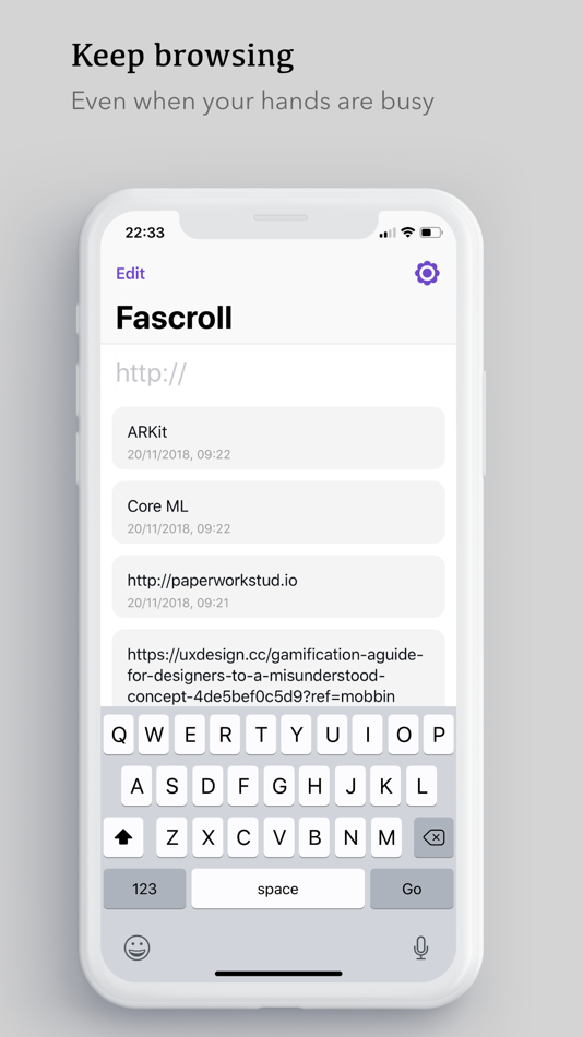 #2. Fascroll (iOS) By: Ken-Jung Lee