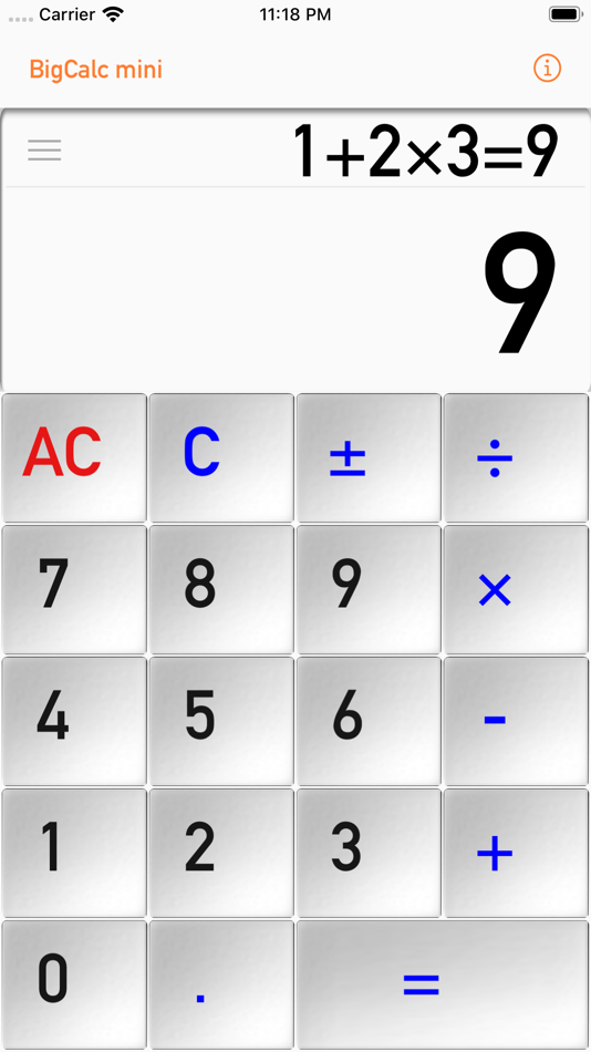 #3. BigCalcMini (iOS) 由: r2r660cc