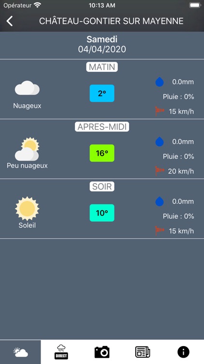 La météo en Mayenne