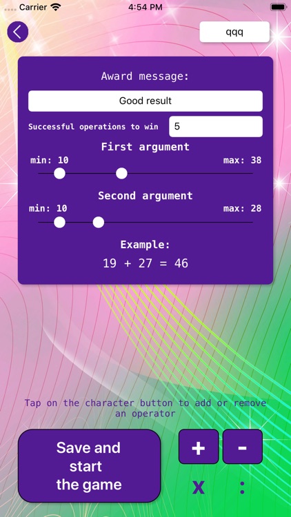 Parent-controlled math