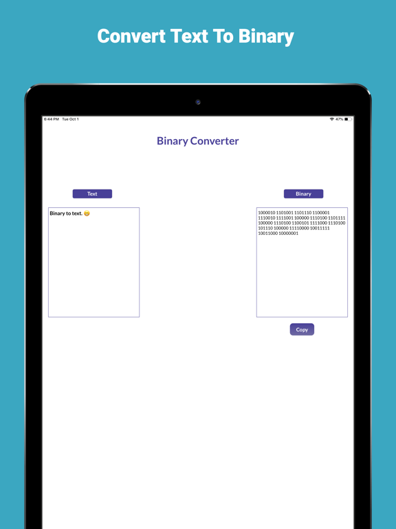 Screenshot #4 pour Binary Converter Calculator+