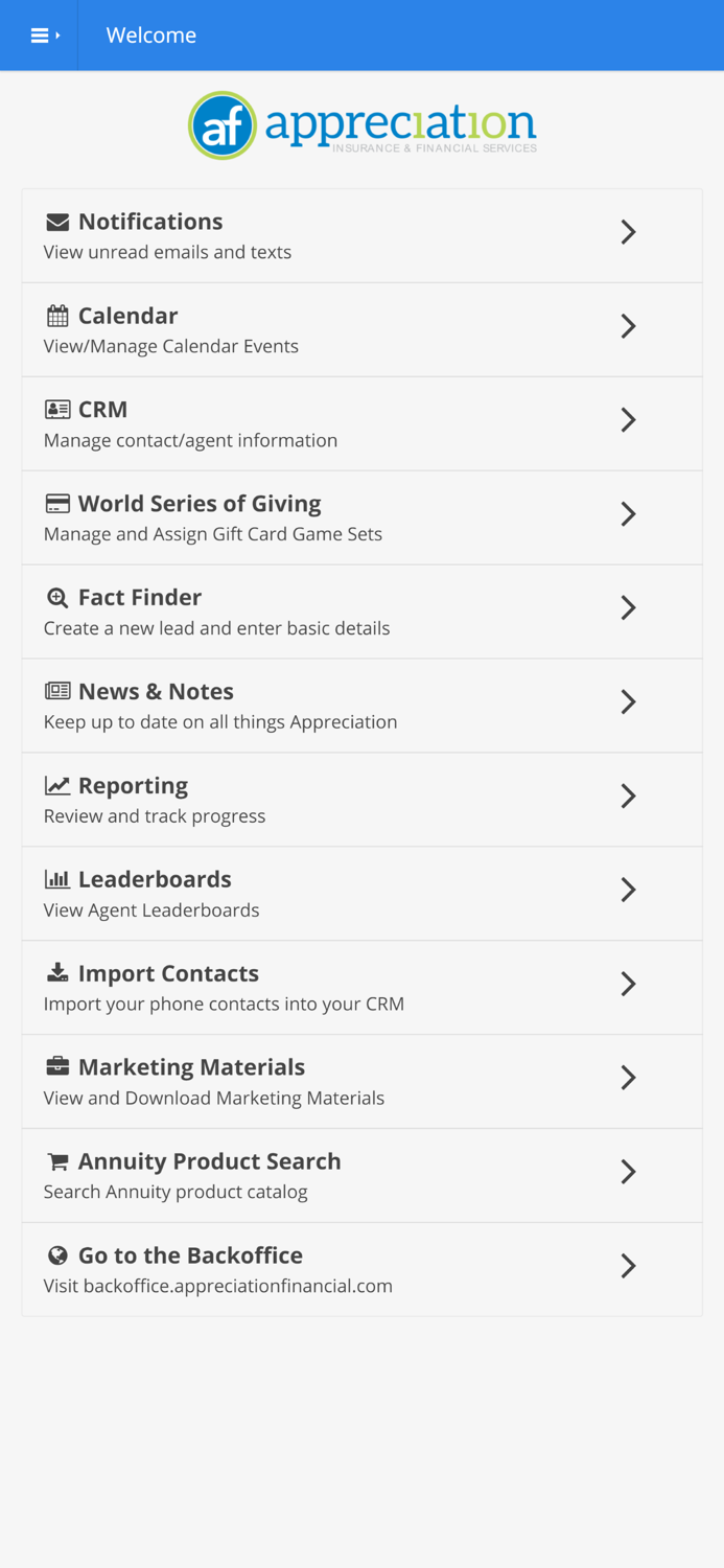 Appreciation Financial Mobile