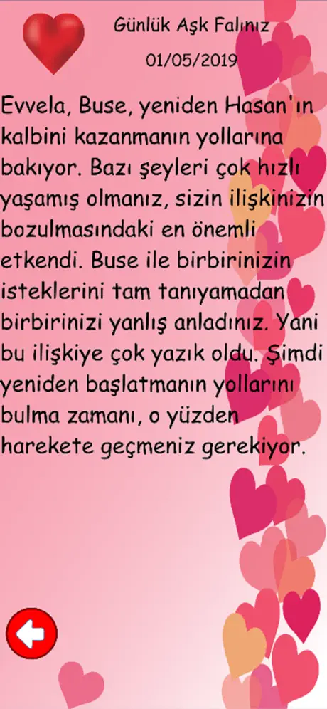 Günlük Aşk Falı