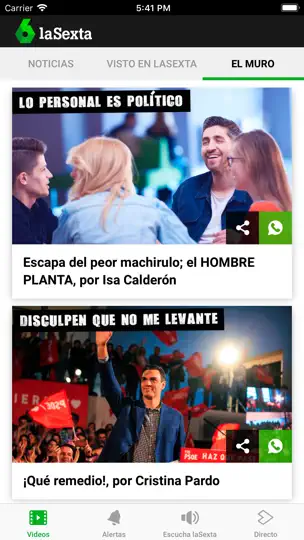 Captura de pantalla de LaSexta | Noticias En Directo en iPhone 3