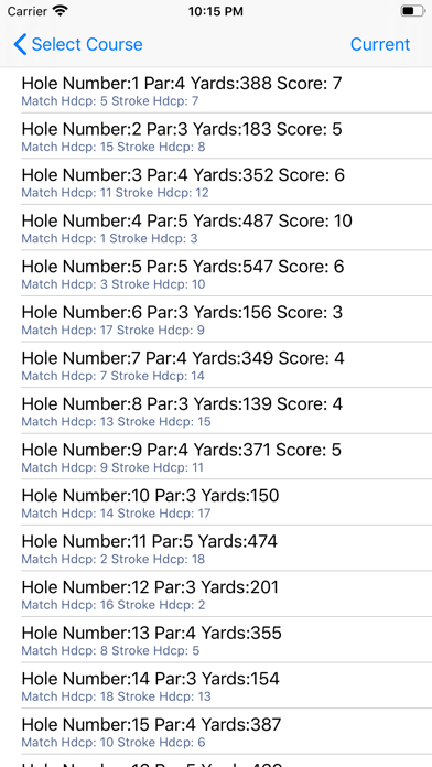 Screenshot #3 pour TD Golf Game Stats