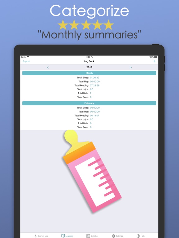 Screenshot #6 pour Baby Log & Breast Feeding App