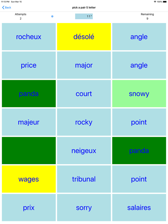 Screenshot #6 pour Pick A Pair French - English