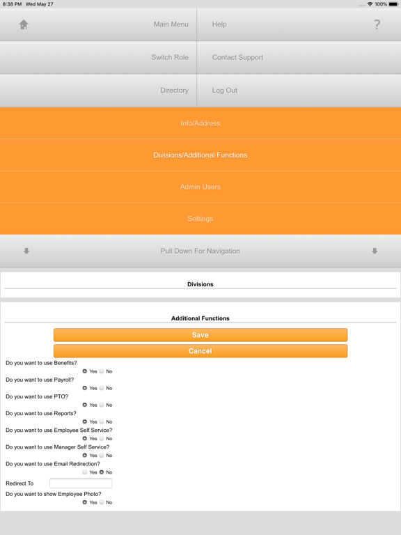 MobileHR iPad screenshot 1 - Business app