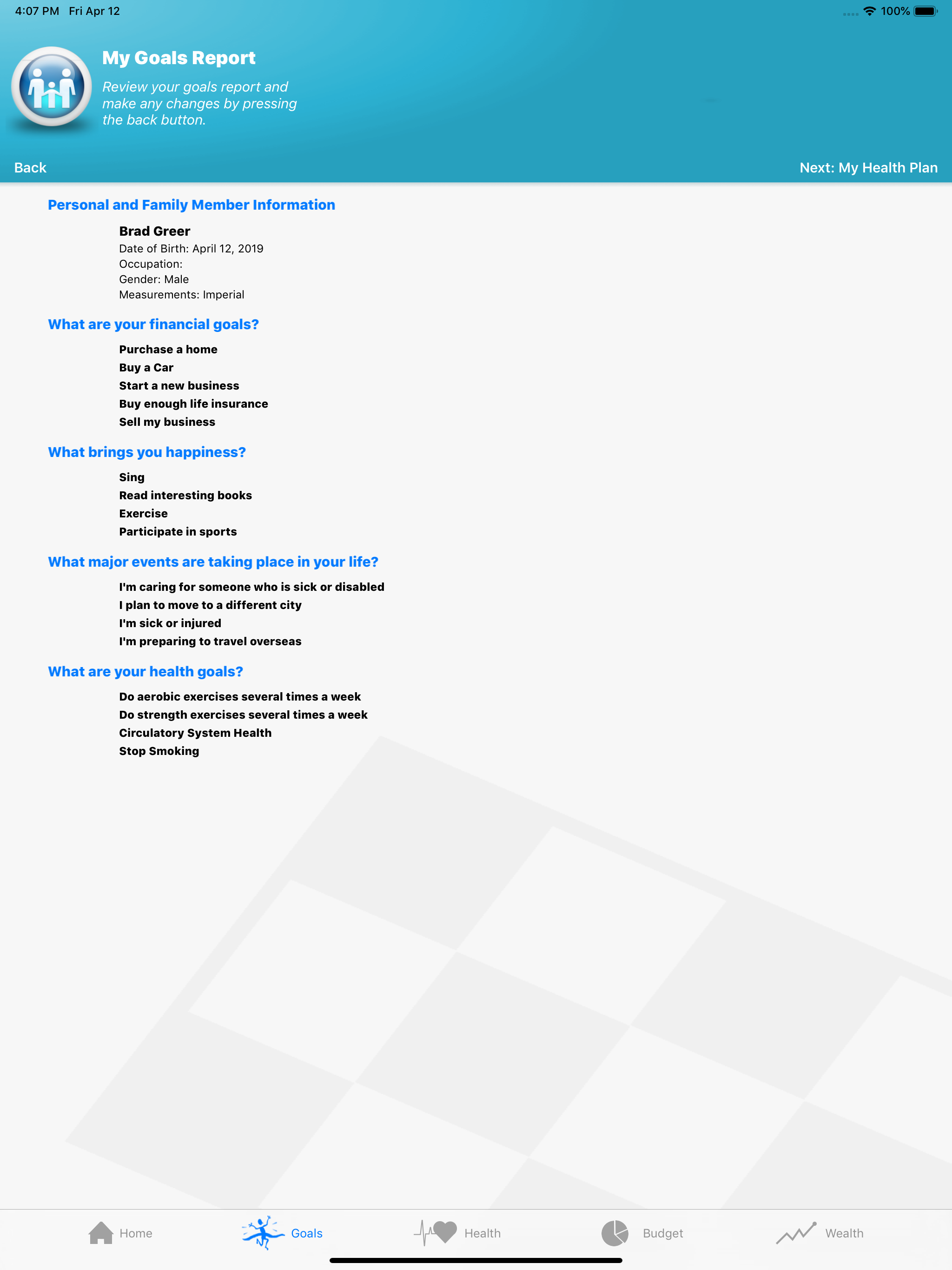 Health and Wealth screenshot 5