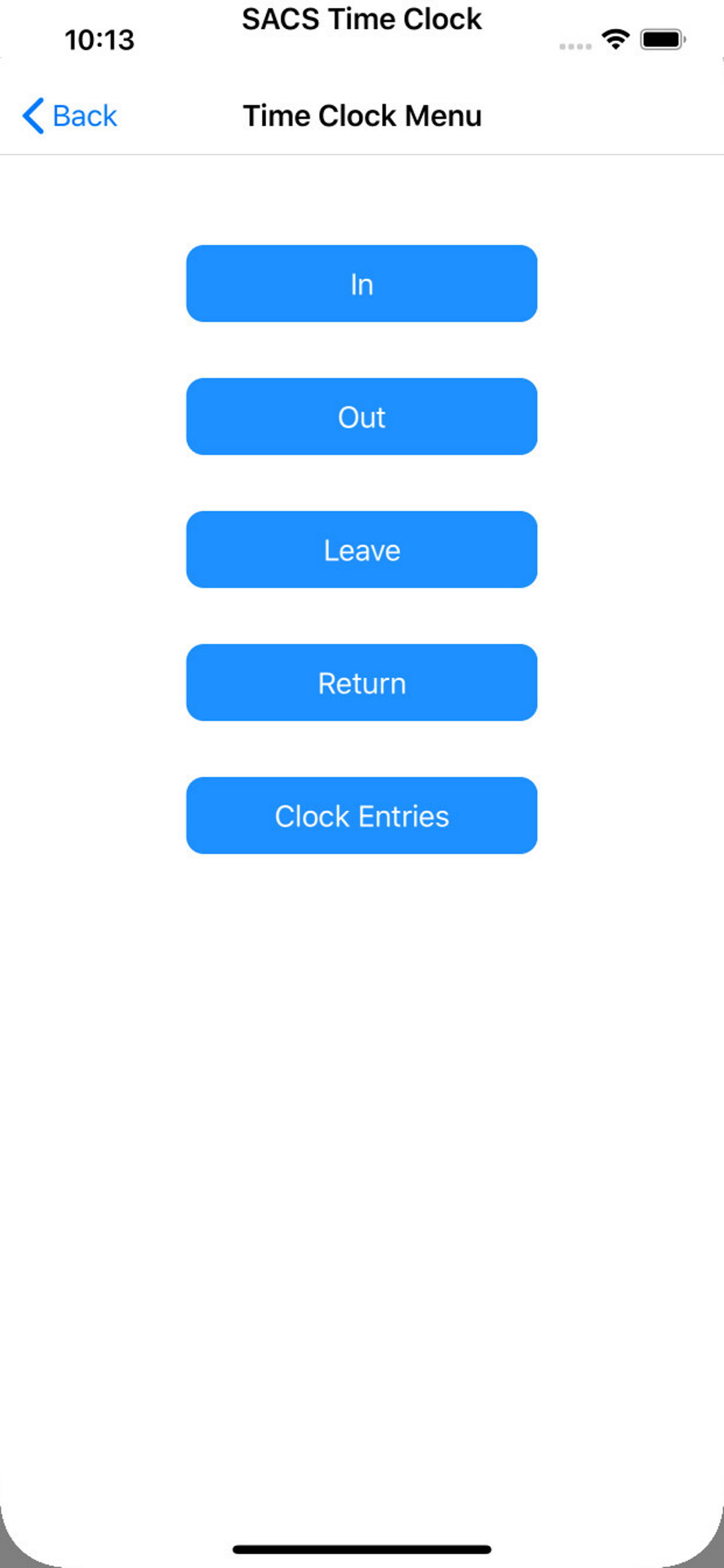 SACS Time Clock