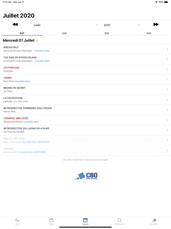 Screenshot #6 pour CBO Box-Office Mobile