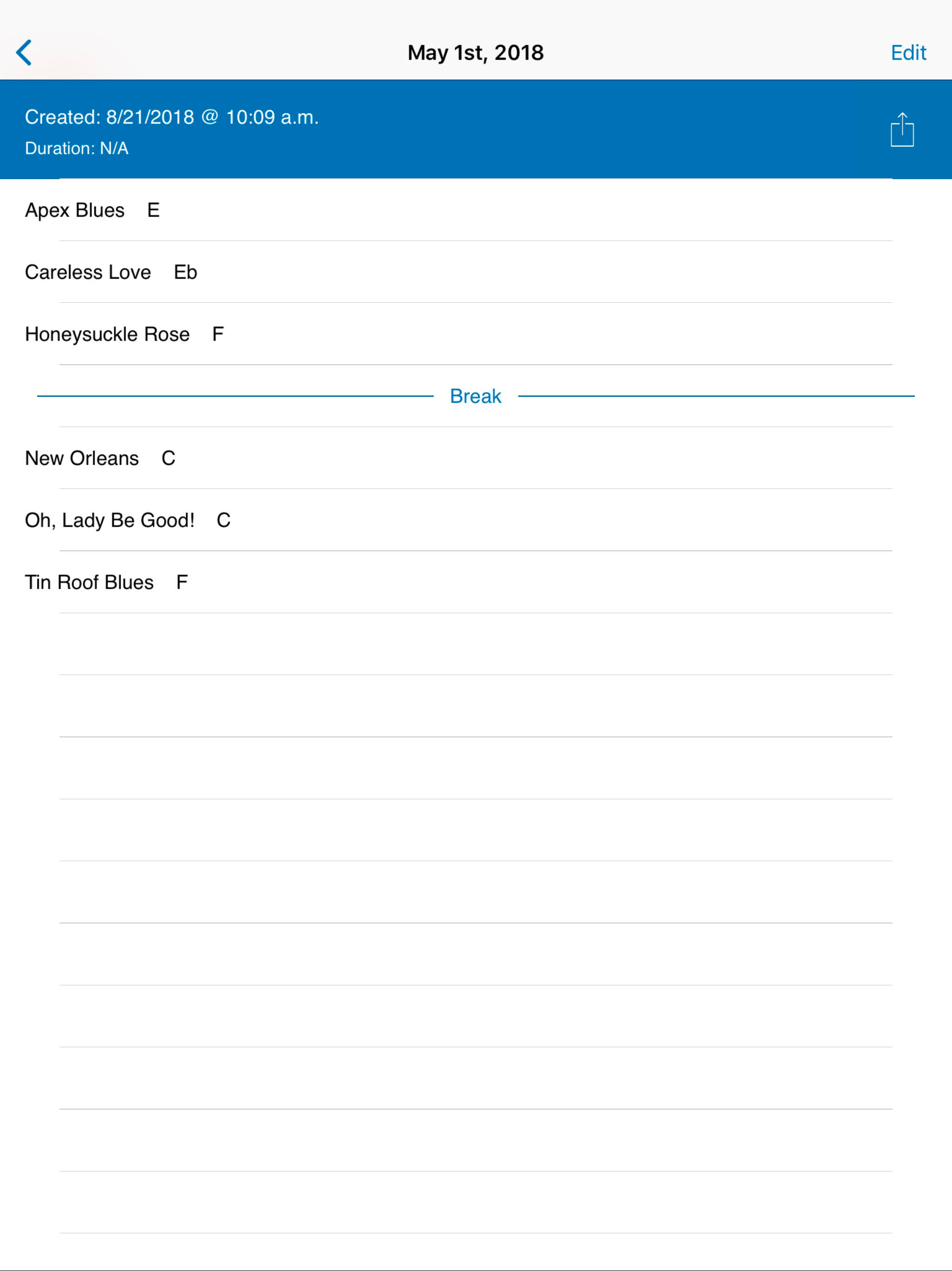 Set List Manager