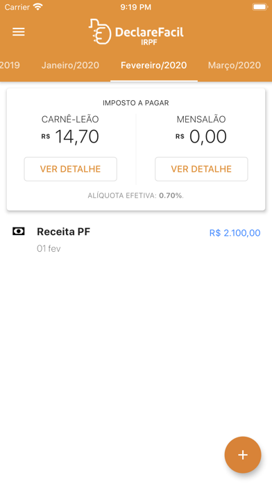 DeclareFacil Carnê-Leão e IRPF Screenshot