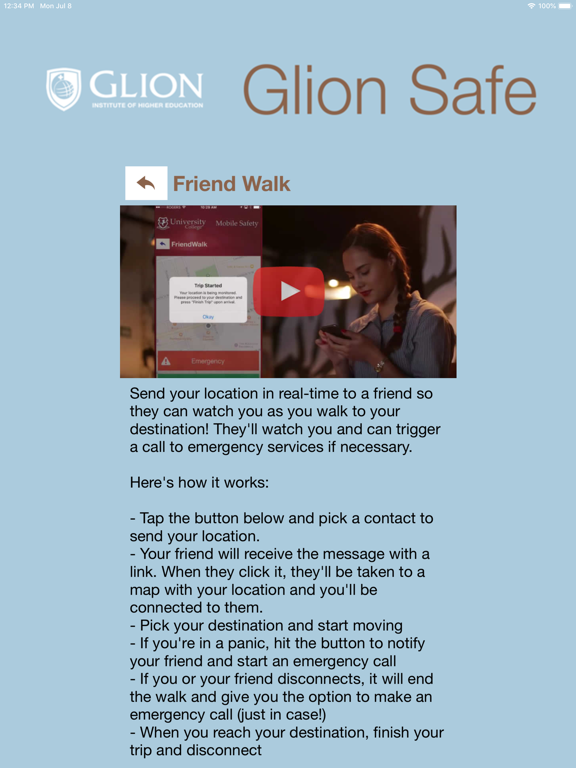Glion Safe iPad screenshot 3 - Education app