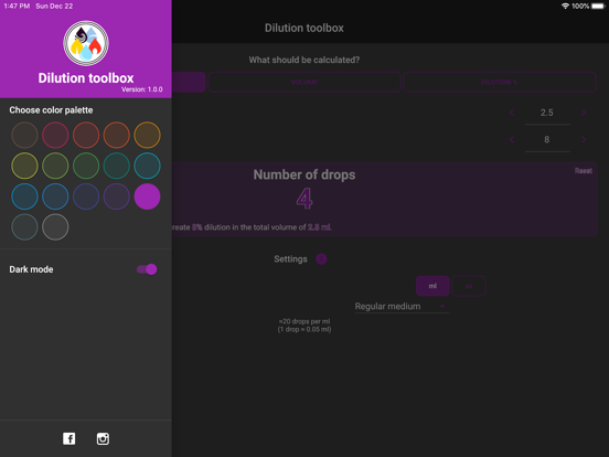 Screenshot #5 pour Dilution Toolbox