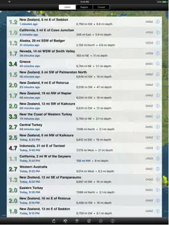 QuakeWatch iPad image 1