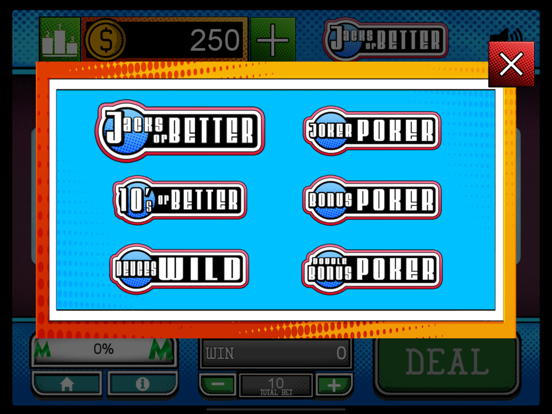 Video Poker: 6 themes in 1 iPad screenshot
