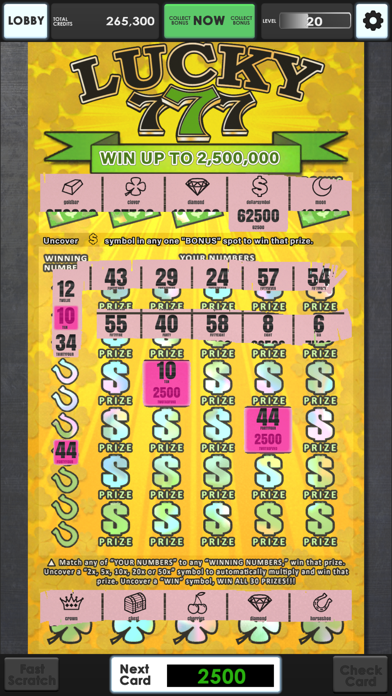 Lucky Lottery Scratchers Screenshot