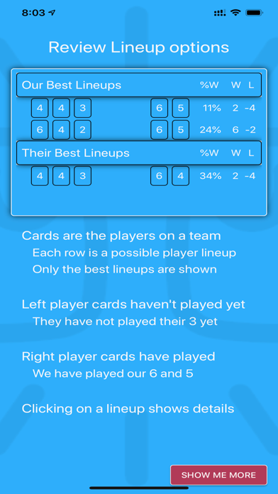 Pool League Statistics iPhone screenshot