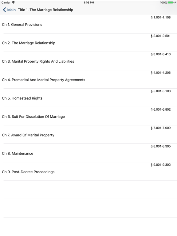 TX Family Code 2026 iPad screenshot 5 - Reference app