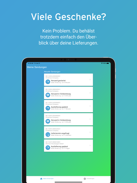Screenshot #4 pour Fairsenden Liefertermine