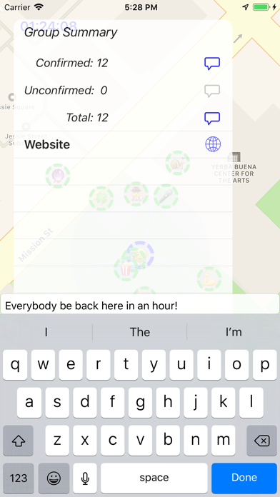 Group Tracker ⊚ screenshot
