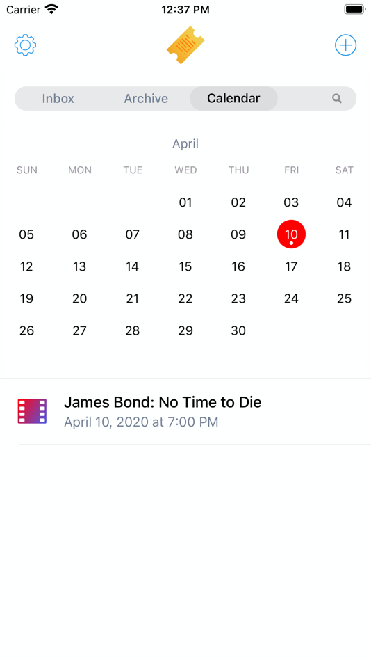 #2. Ticket Holder (iOS) By: Edvinas Bartkus