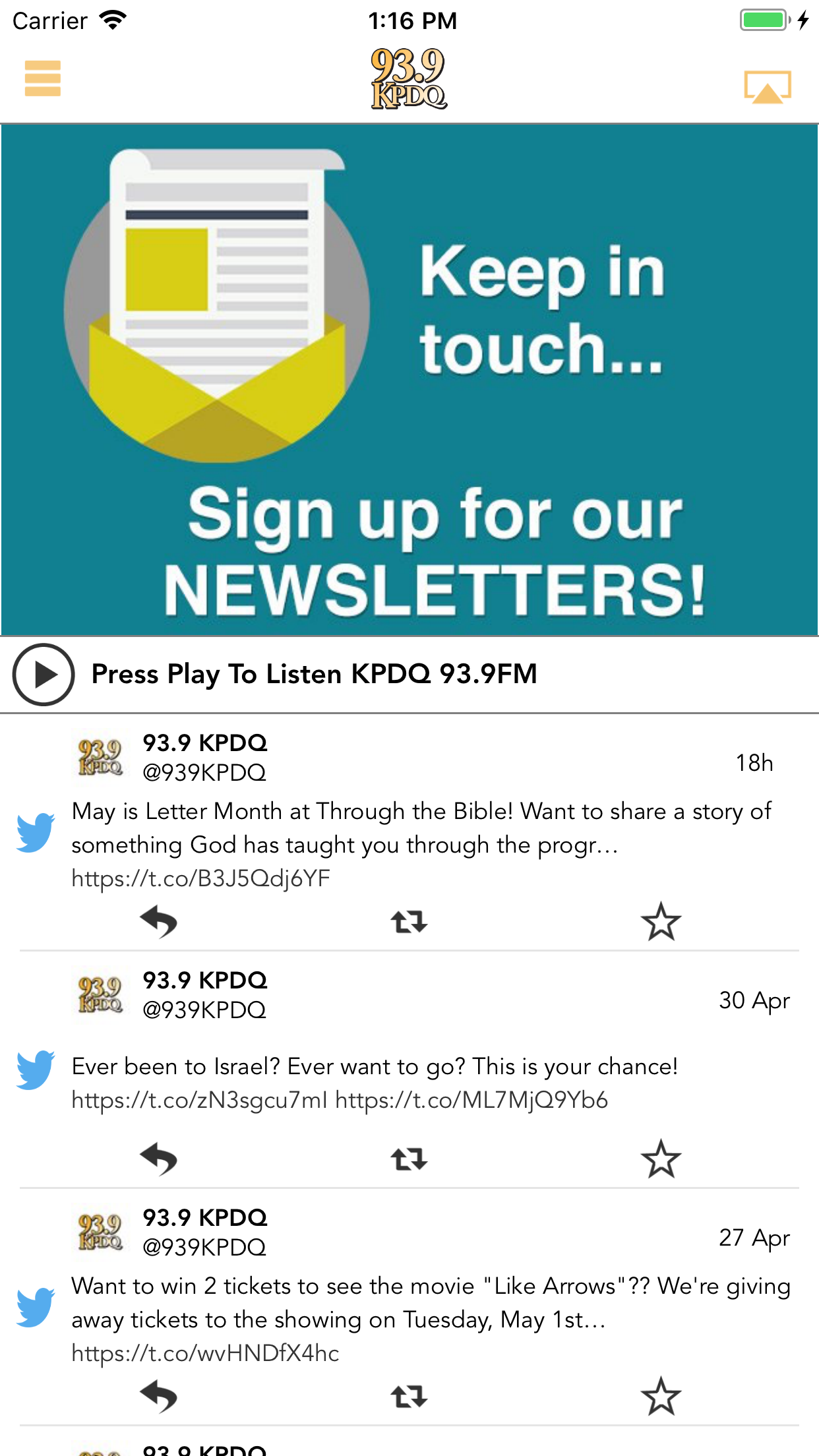 93.9 KPDQ FM Radio App