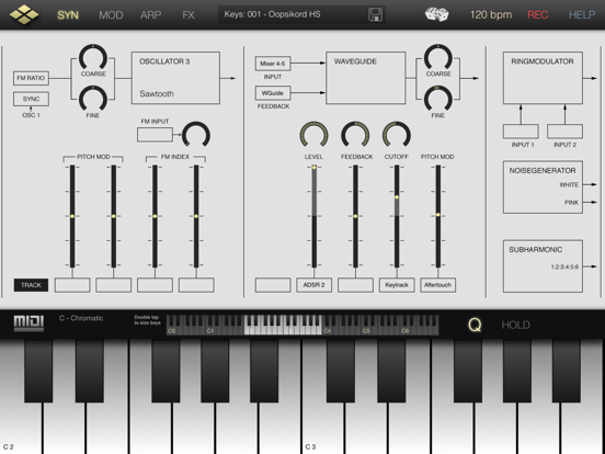 Tera Synth iPad app afbeelding 1