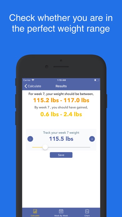 Pregnancy BMI : Weight Tracker Screenshot